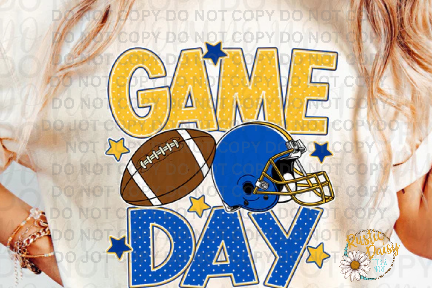 Game Day Blue & Yellow Football