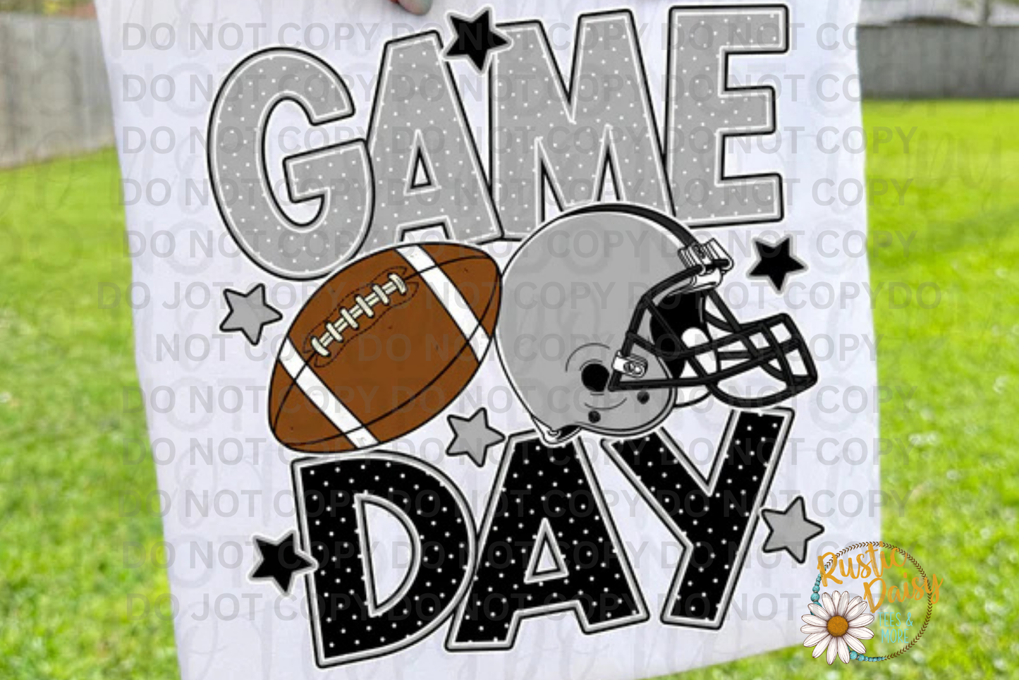 Game Day Silver & Black Football
