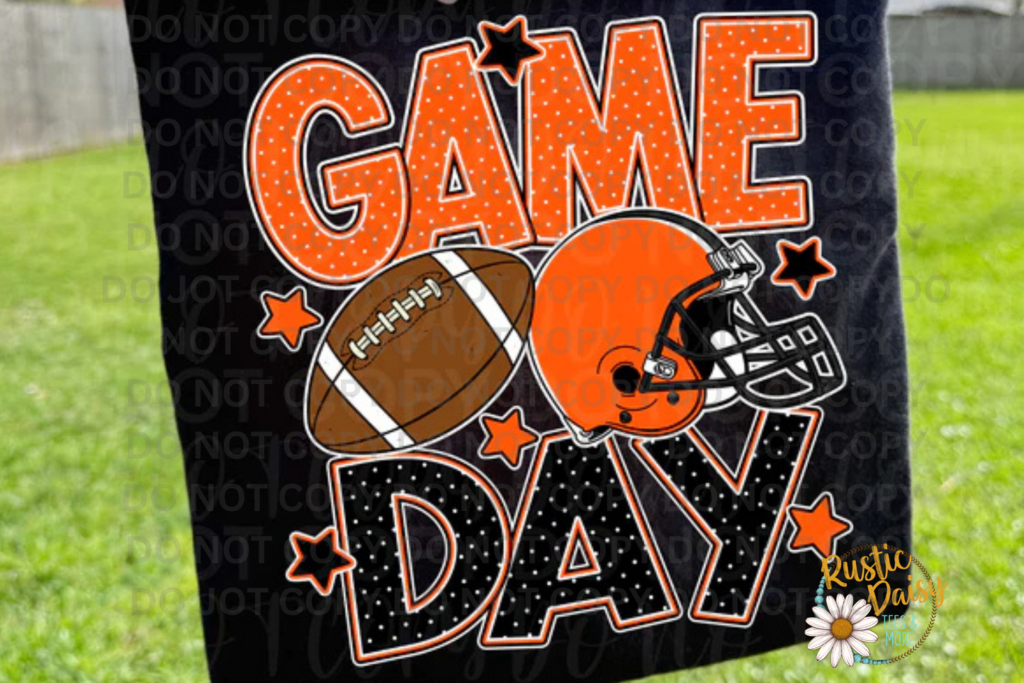 Game Day Orange & Black Football