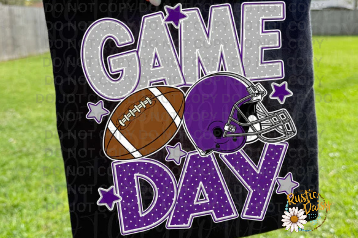 Game Day Silver & Purple Football