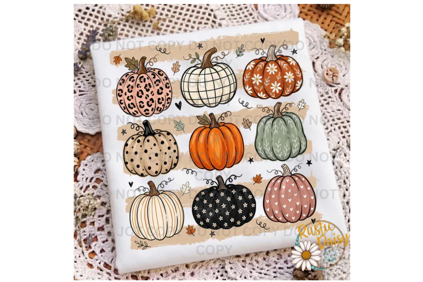 Patterned Pumpkin Brown Stripes