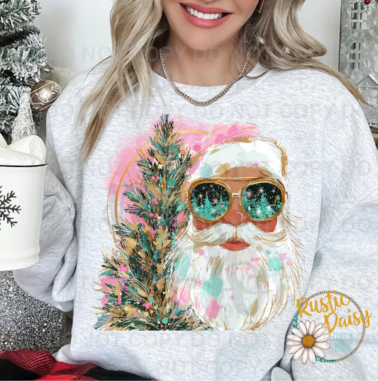 Pastel Santa & Tree