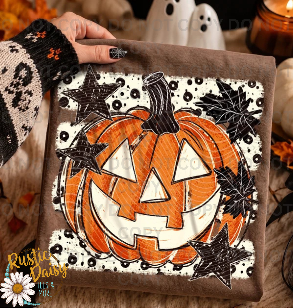 Jack O Lantern Polkadot Stripes