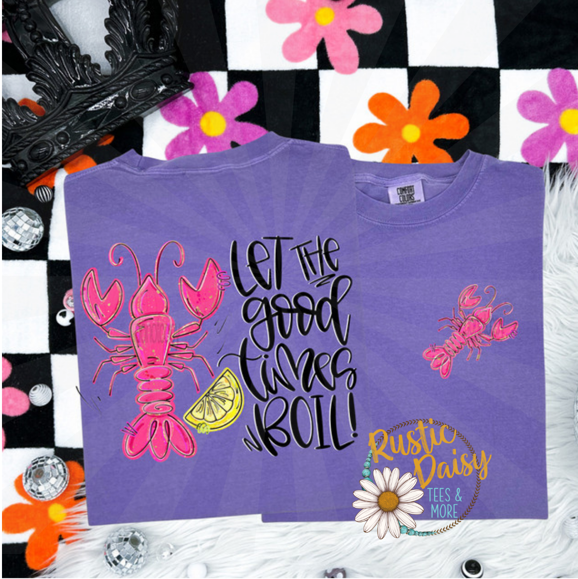 T-shirt with LONG LIVE COWGIRLS text in distressed western style letters with star border