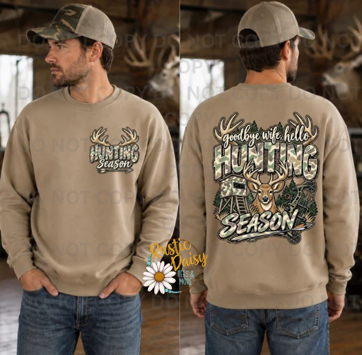 Goodbye Wife Hunting Season Camo (Front & Back)