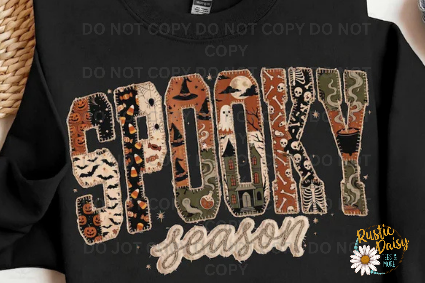 Spooky Season Faux Patchwork Pattern