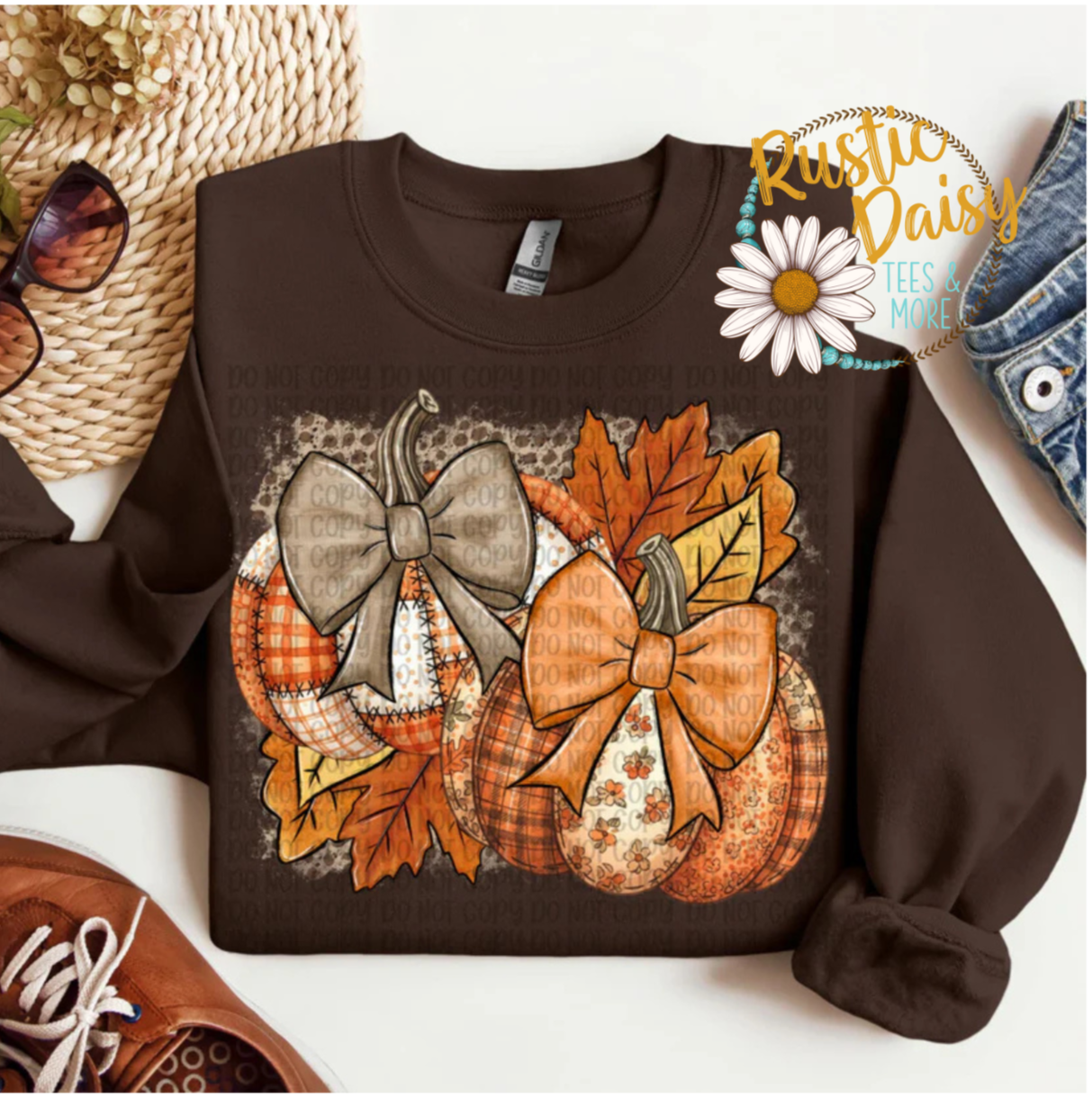 Fall Pumpkins with Bows