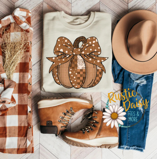 Pumpkin with Dot Bow