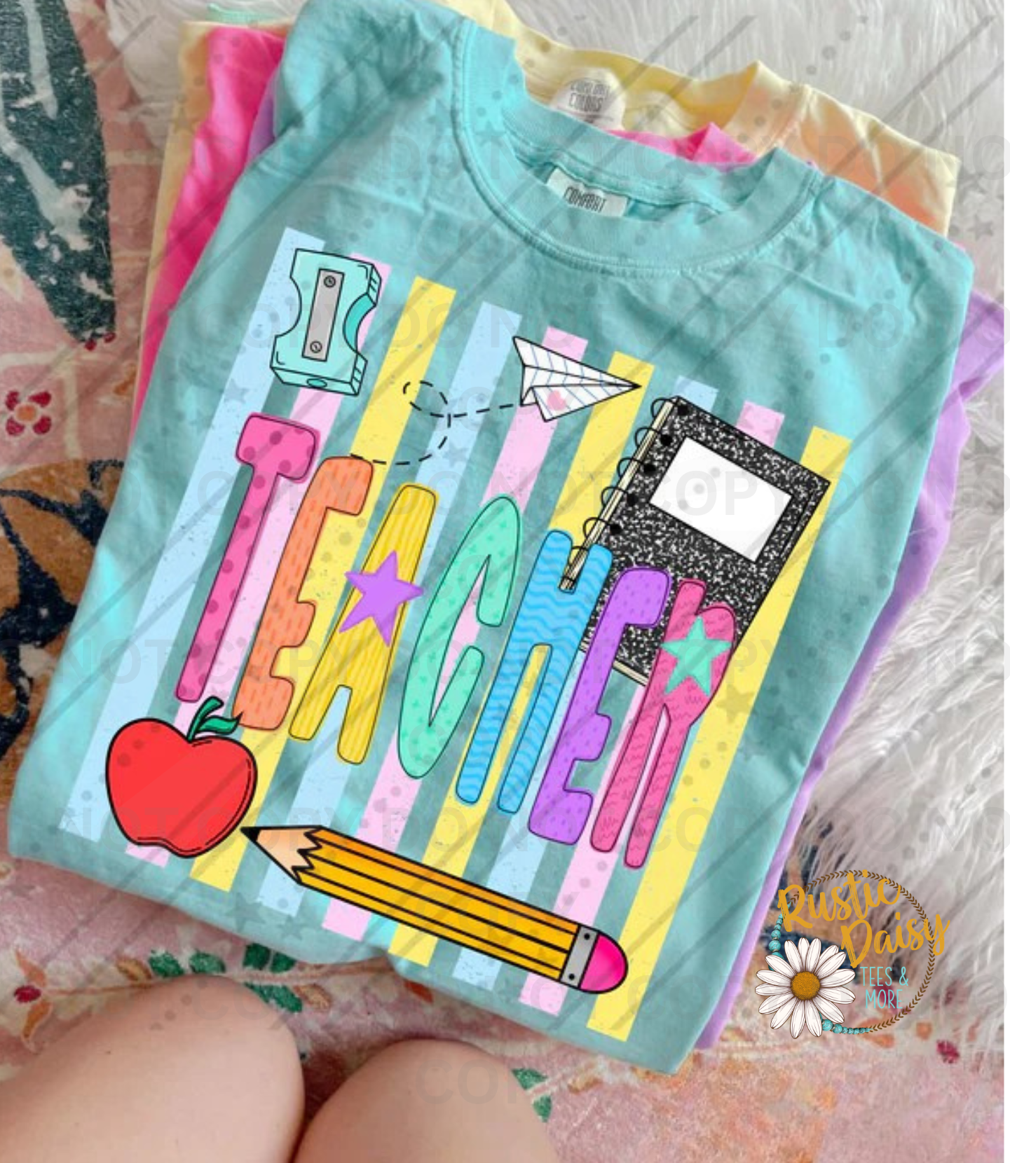 Teacher Colorful Stripes