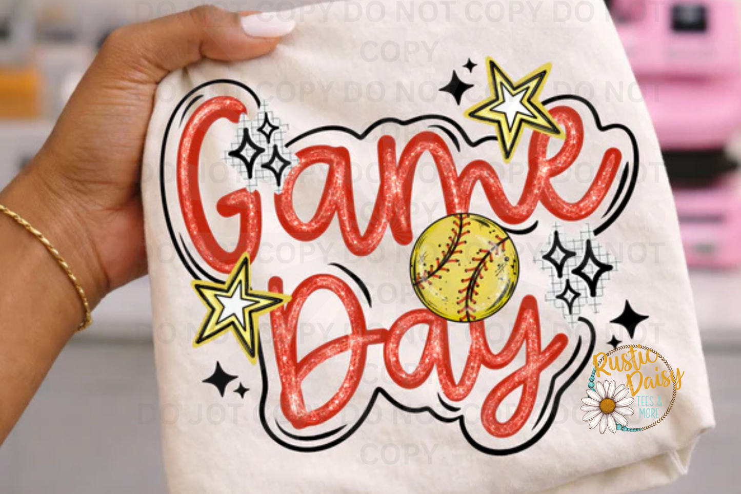 Game Day Cursive Softball