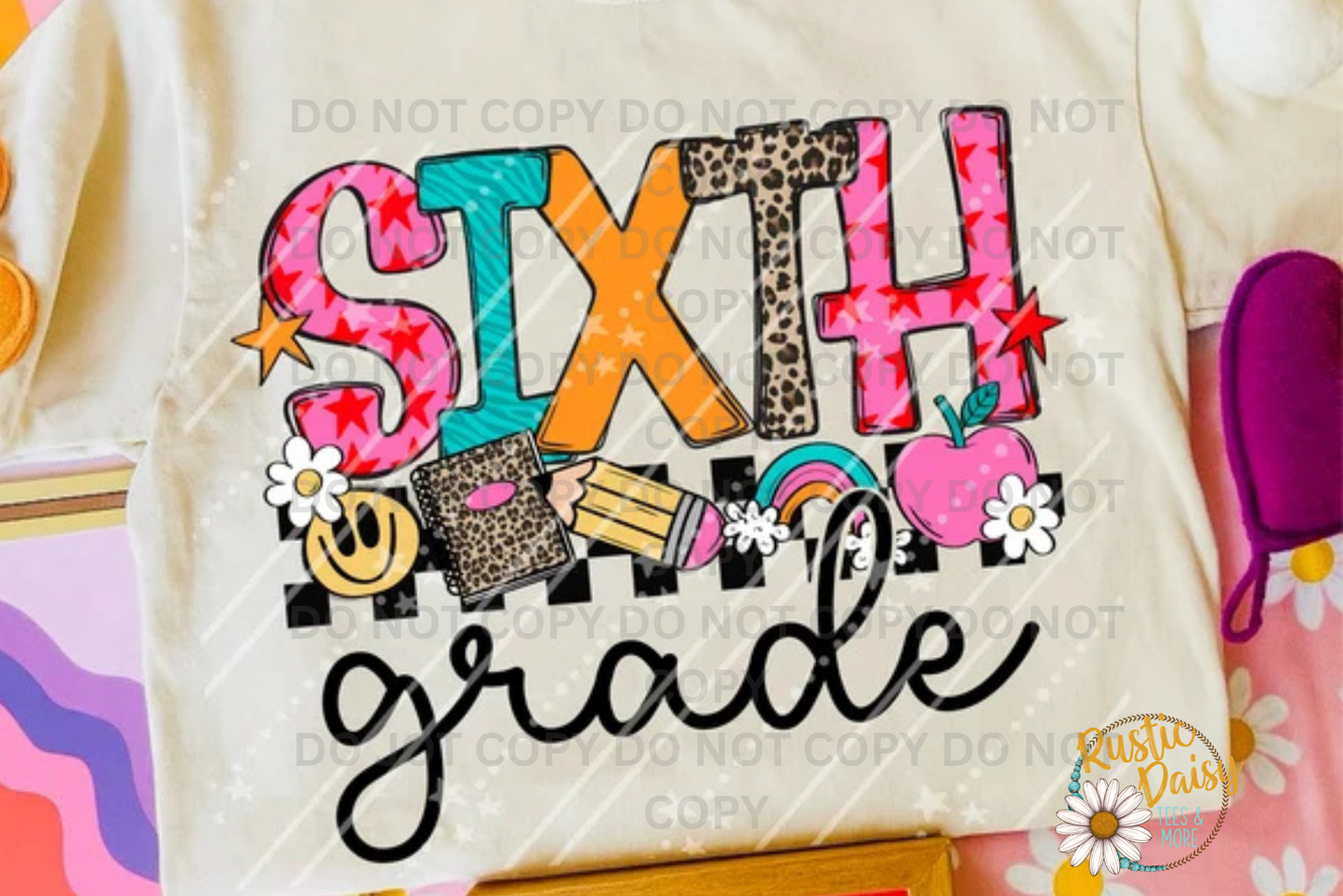 Rainbow & Pink Apple (Grades Pre-K-6th)