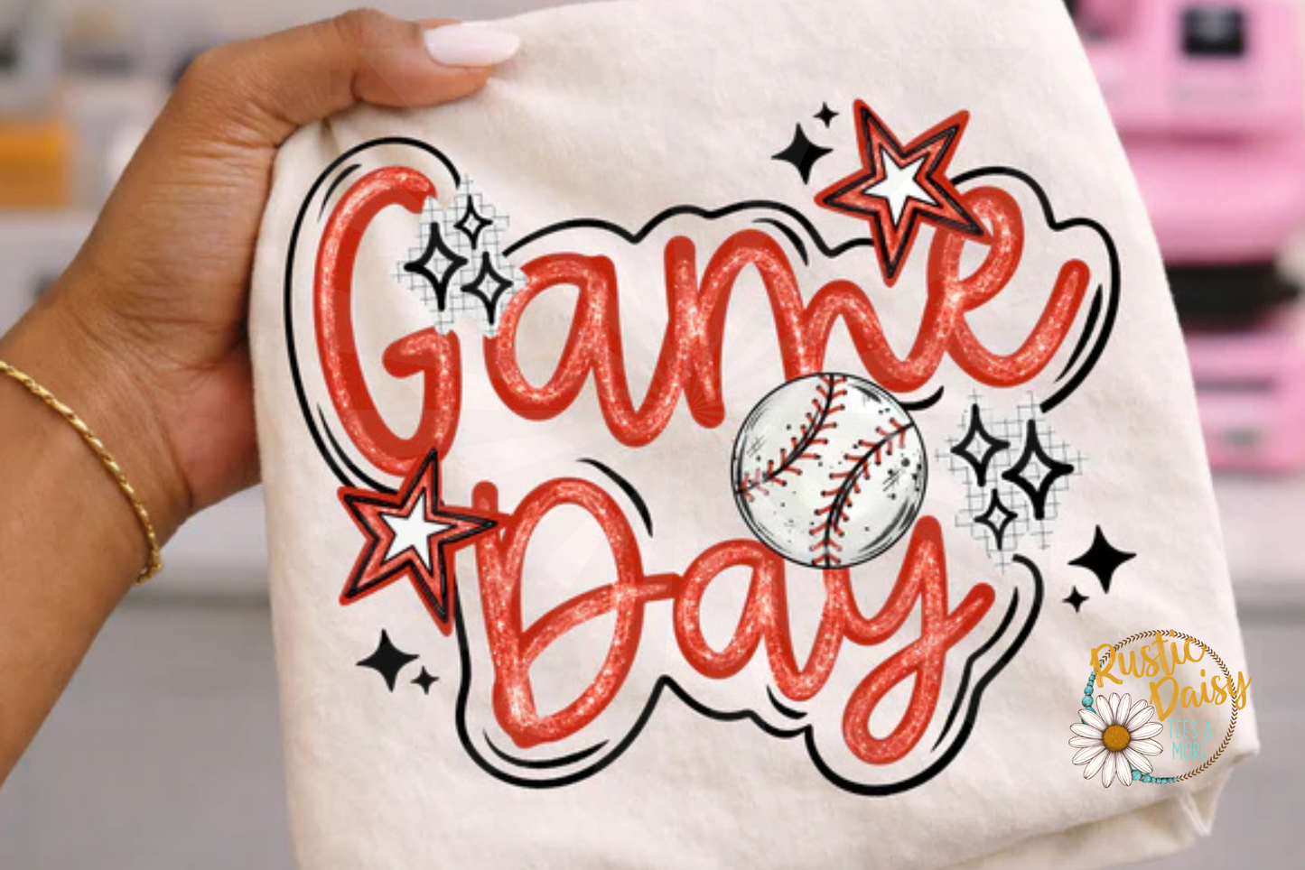 Game Day Cursive Baseball
