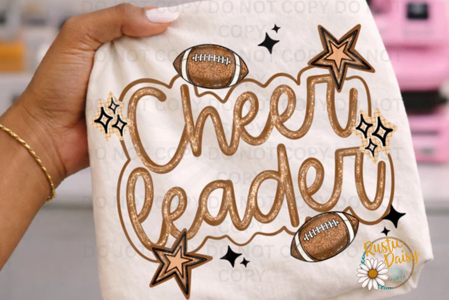 Game Day Cursive Cheer Football