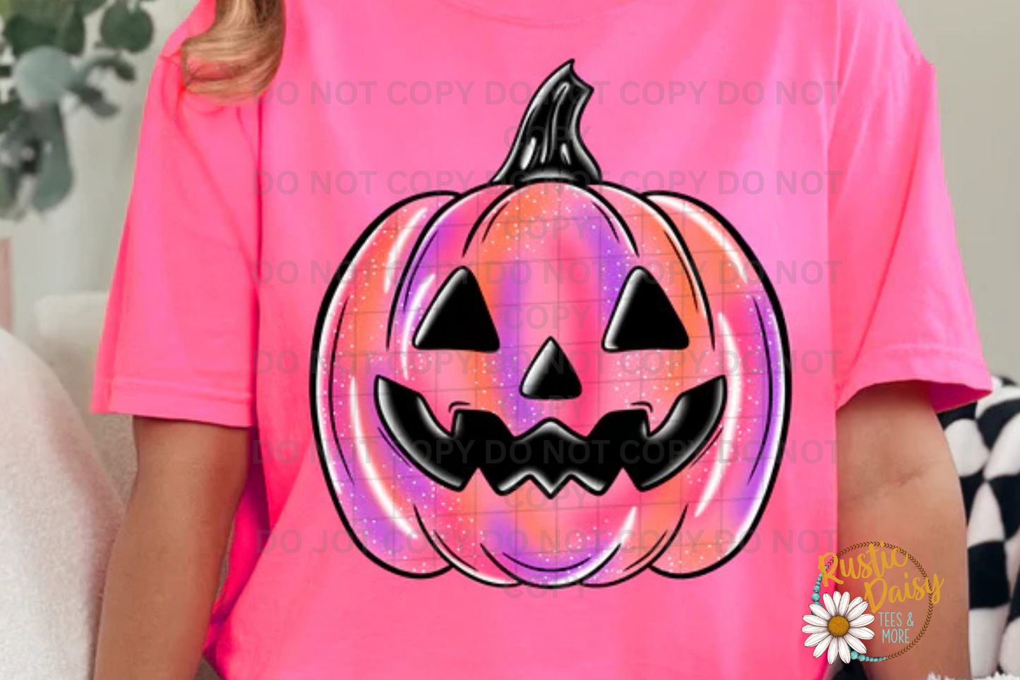 Jack O Lantern Pink & Purple Brushstrokes