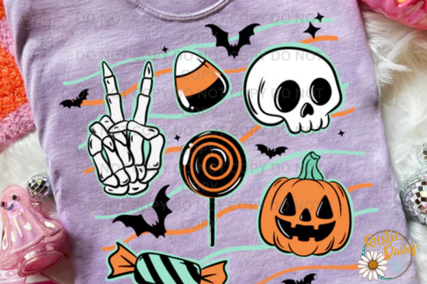 Spooky Things Wavy Lines (Black)