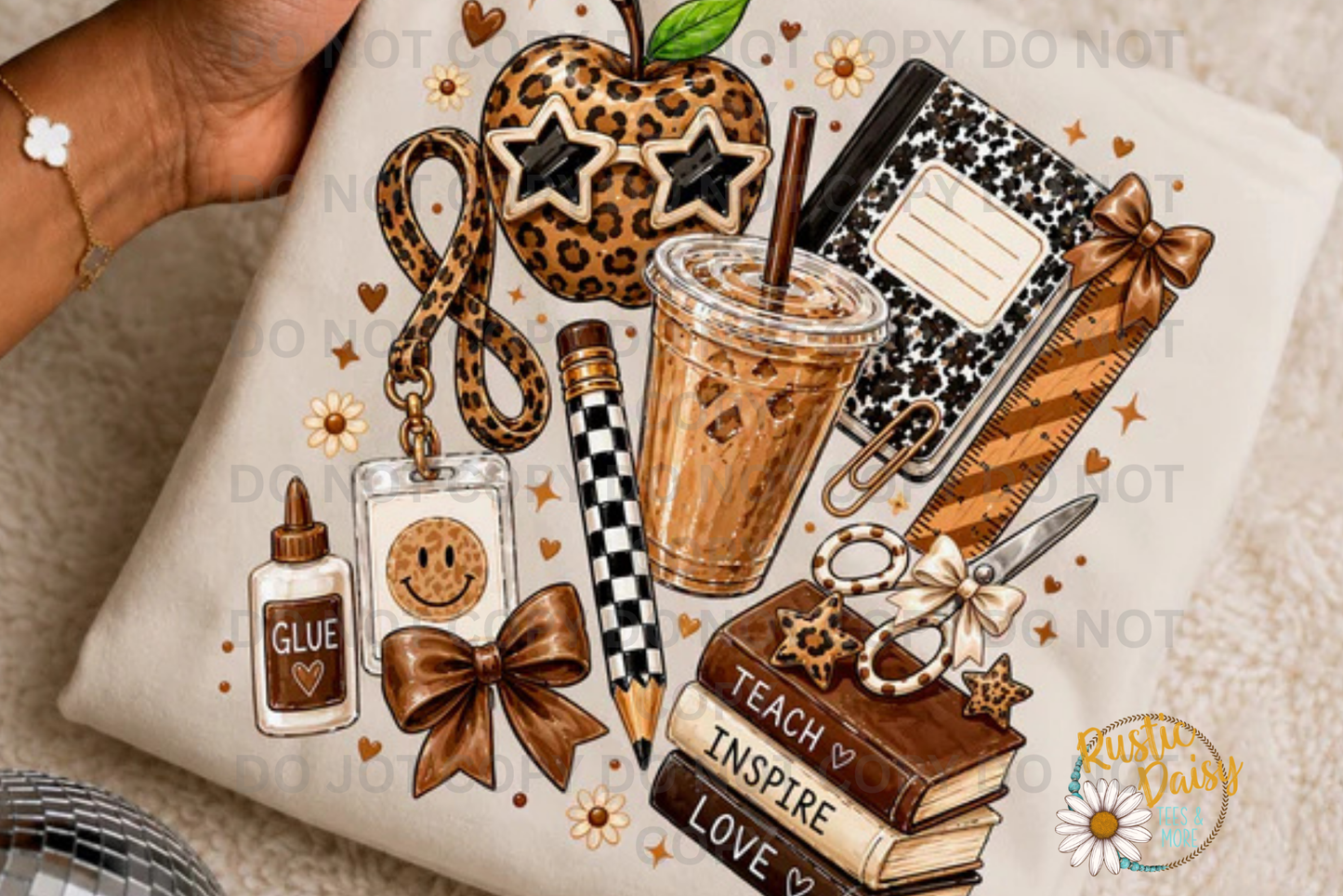 Brown & Leopard School Supplies