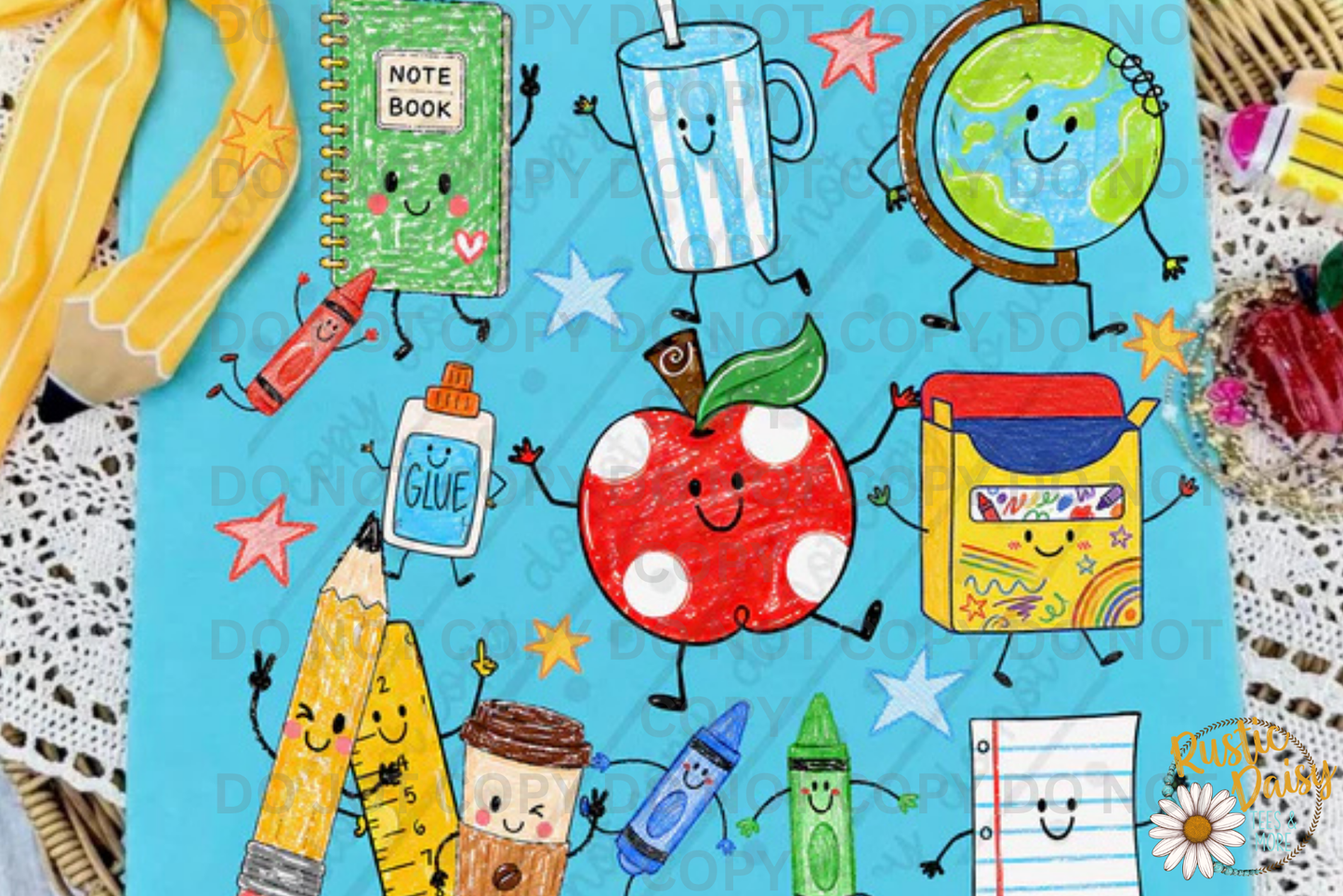 Happy School Supplies Collage