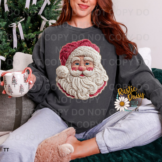 Faux Crocheted Santa