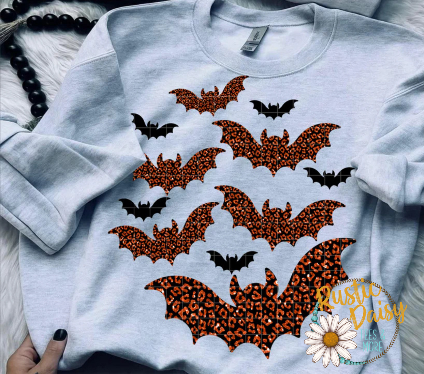 Orange Leopard & Black Bats