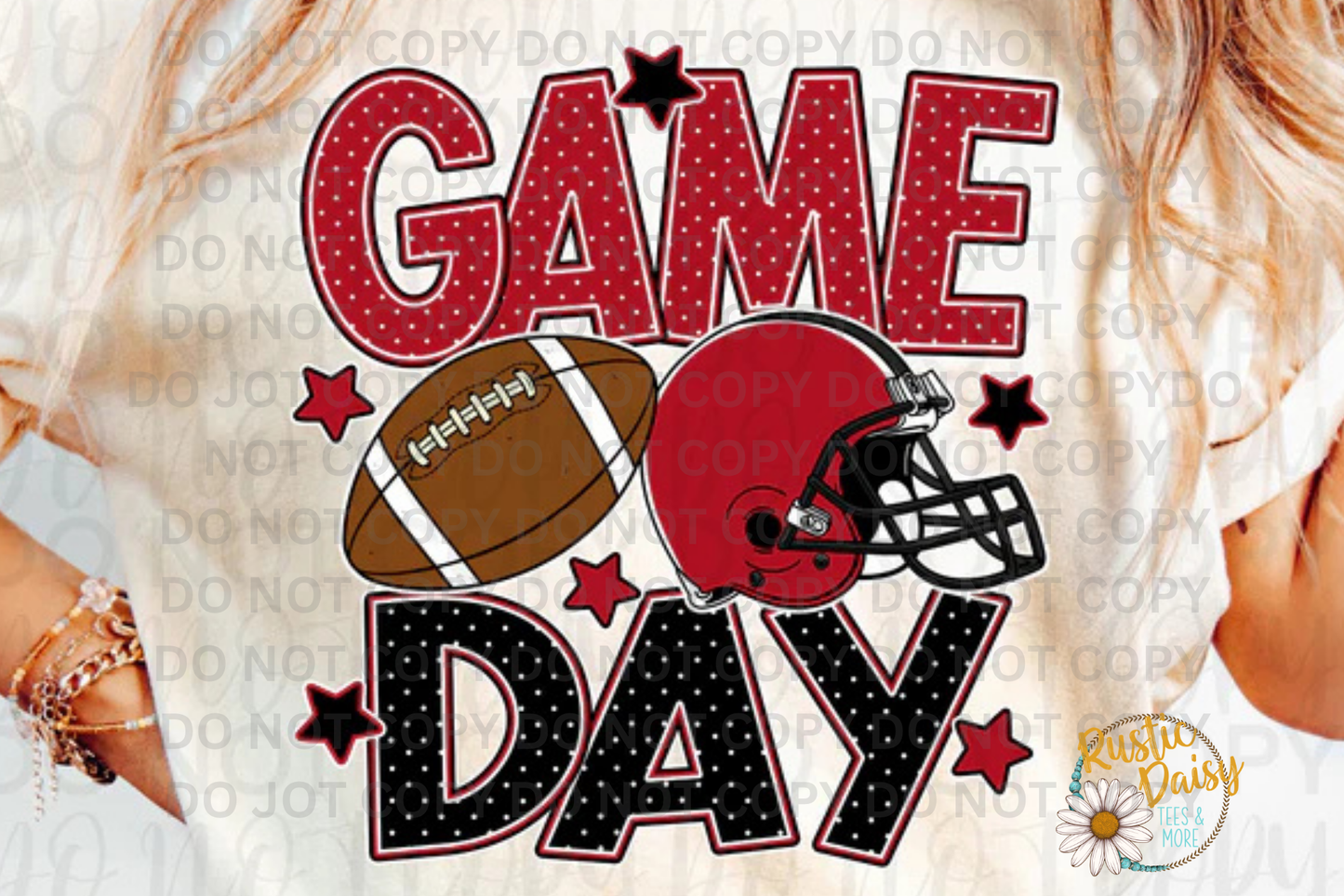 Game Day Red & Black Football