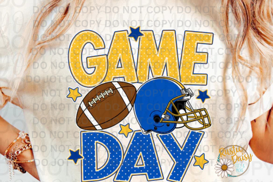 Game Day Blue & Yellow Football