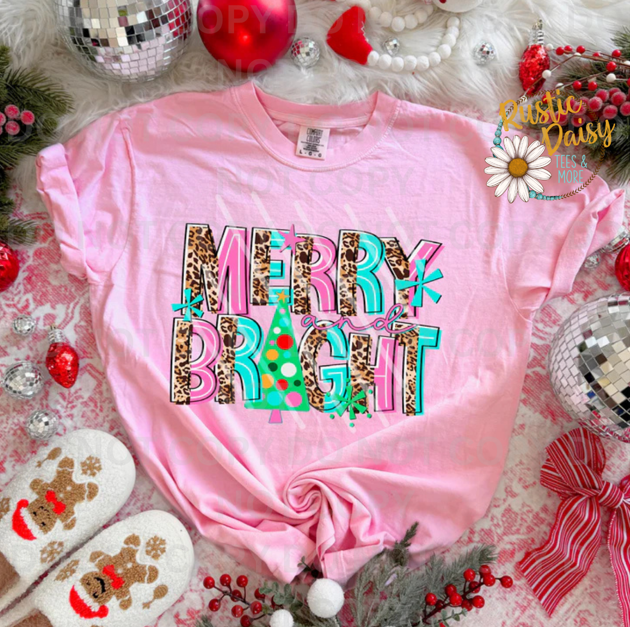 Merry & Bright Half Cheetah Letters