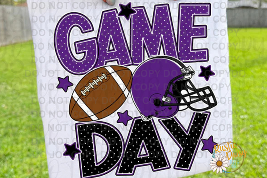 Game Day Purple & Black Football