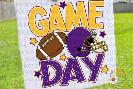 Game Day Gold & Purple Football