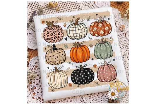 Patterned Pumpkin Brown Stripes