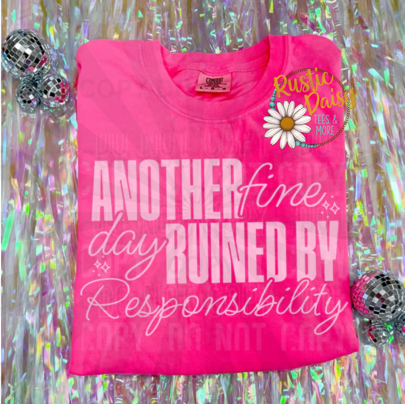 Another fine day ruined by responsibility text