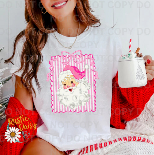 Pink Striped Santa