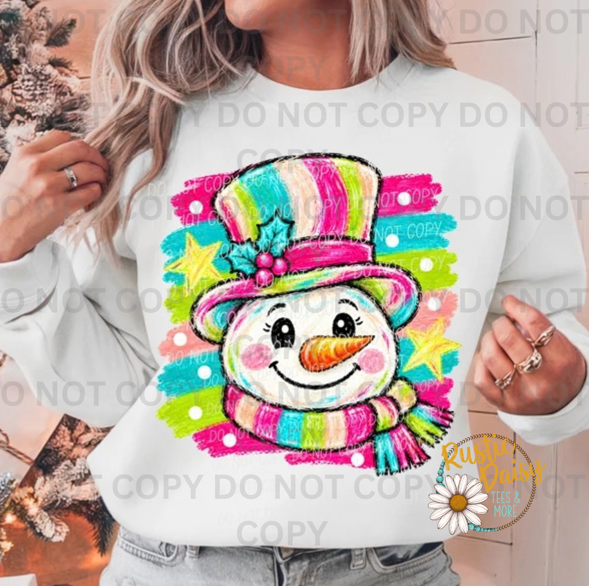 Bright Painted Snowman