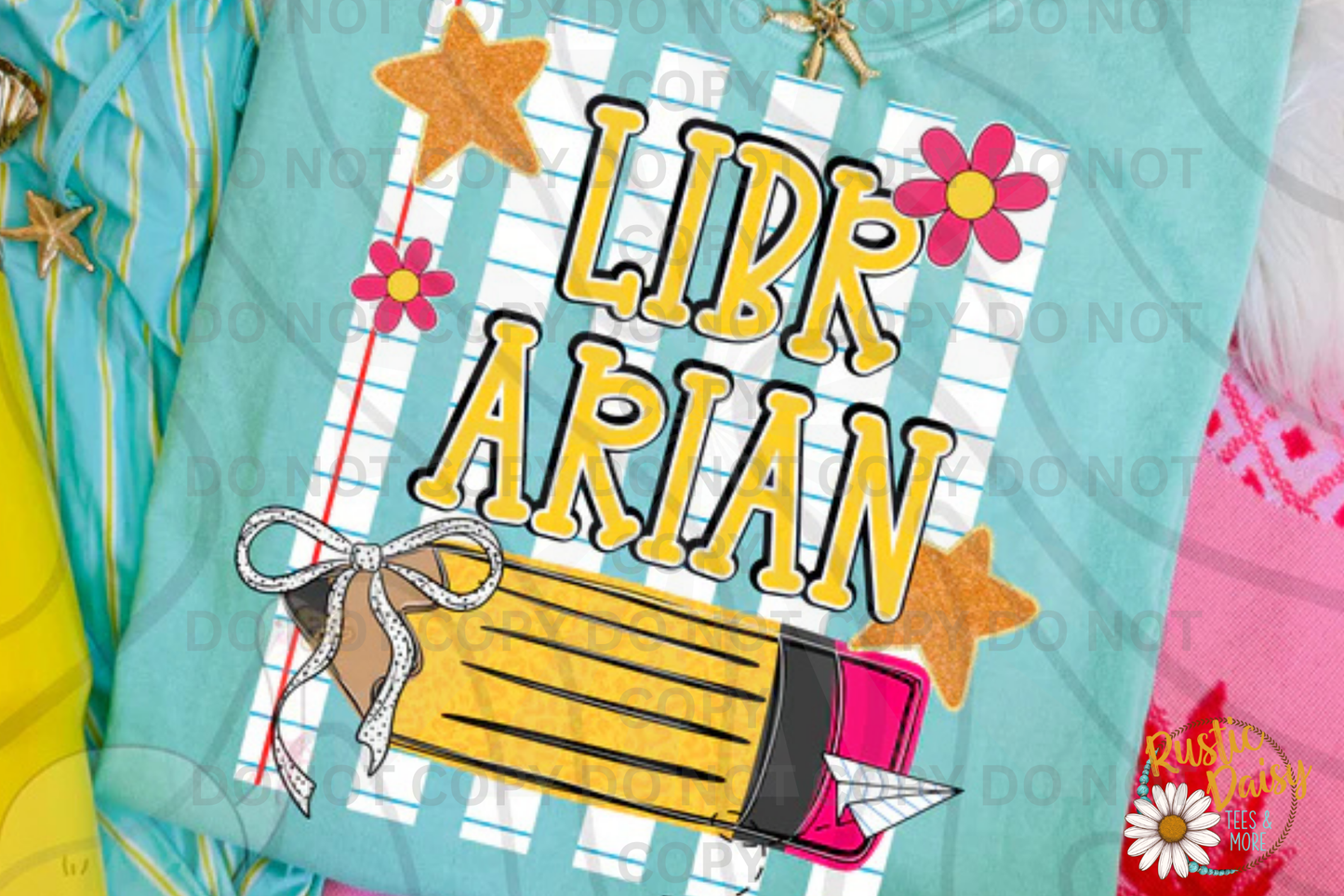 Librarian Pencil Stripes