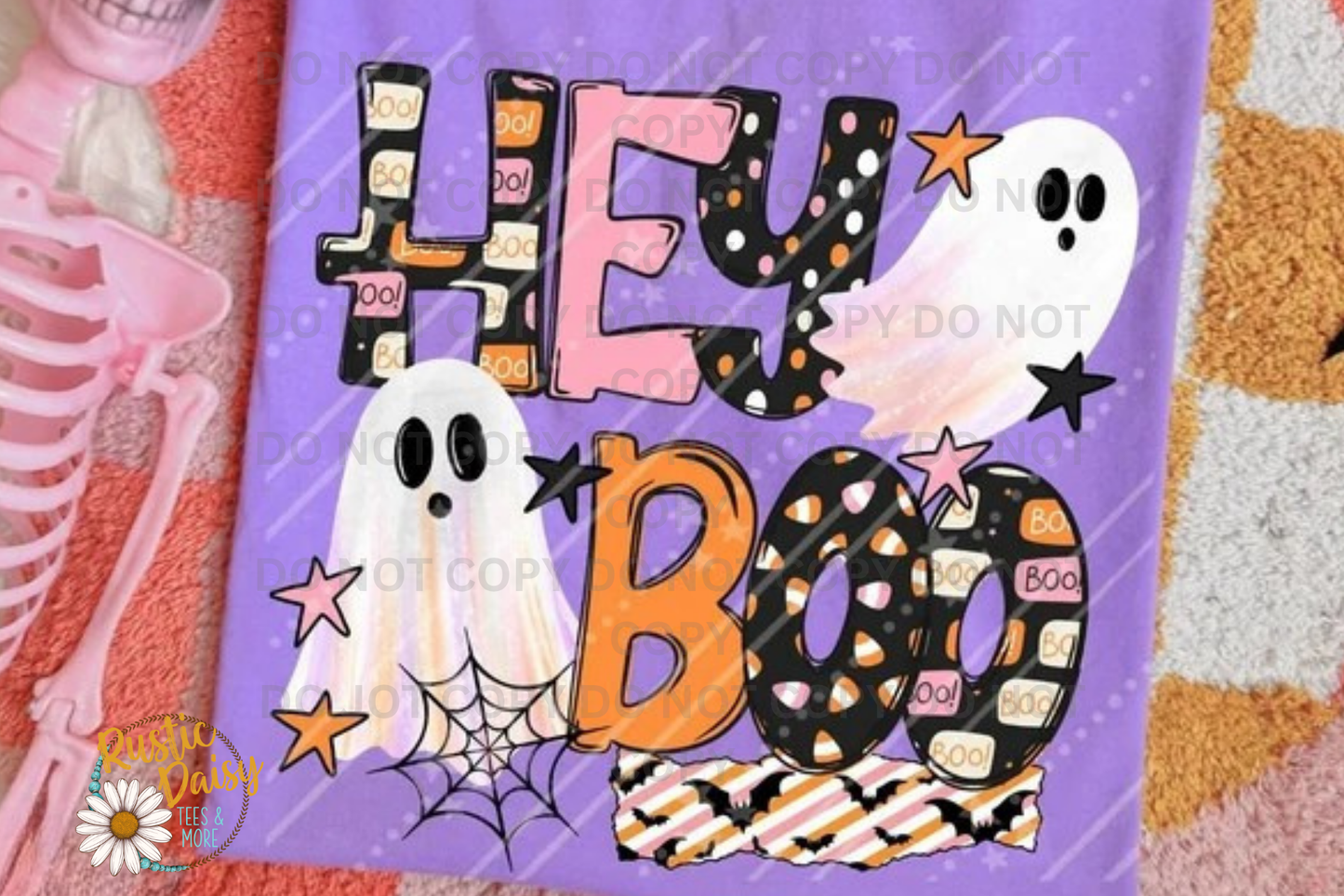 Hey Boo Patterned with Ghost
