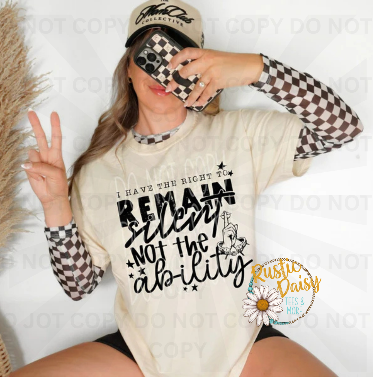  I have the right to remain silent not the ability black text with stars