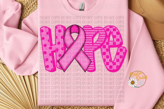 Hope Pink Checkered with Ribbon