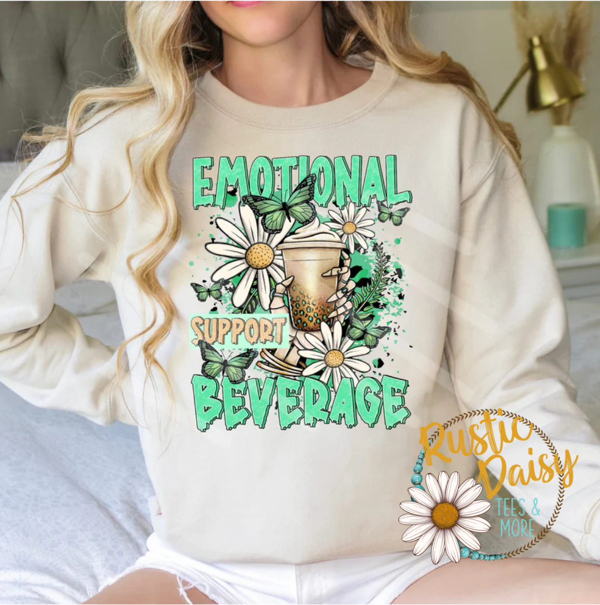 Emotional Support Beverage Floral Coffee