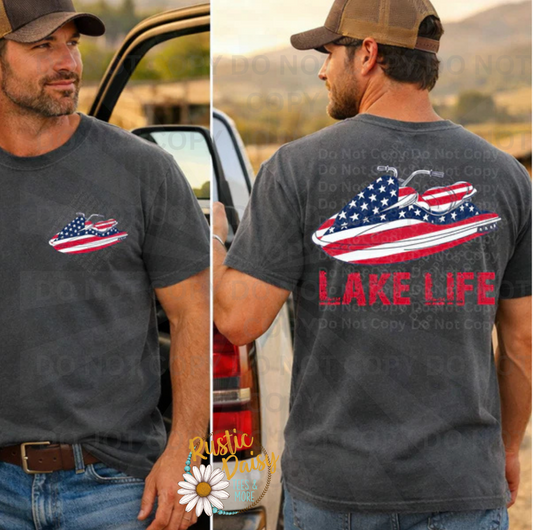 Lake Life Patriotic Jet Ski