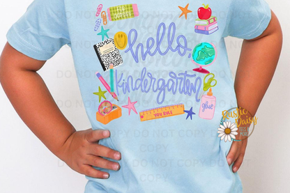 Hello "Grade" Purple Letters (Pre-K-4th)