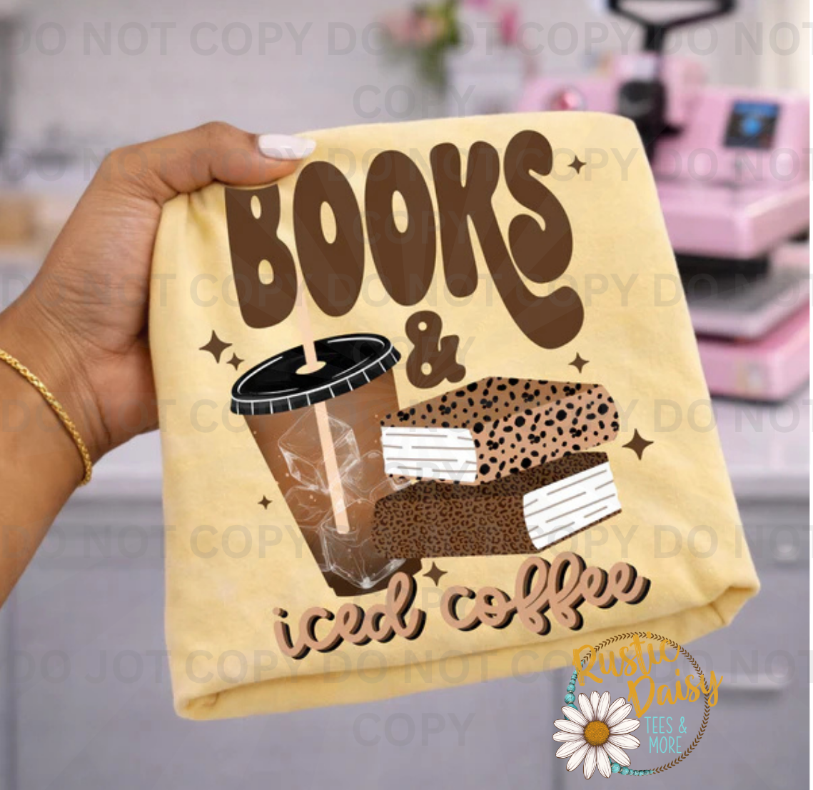 Books & Iced Coffee (Brown)