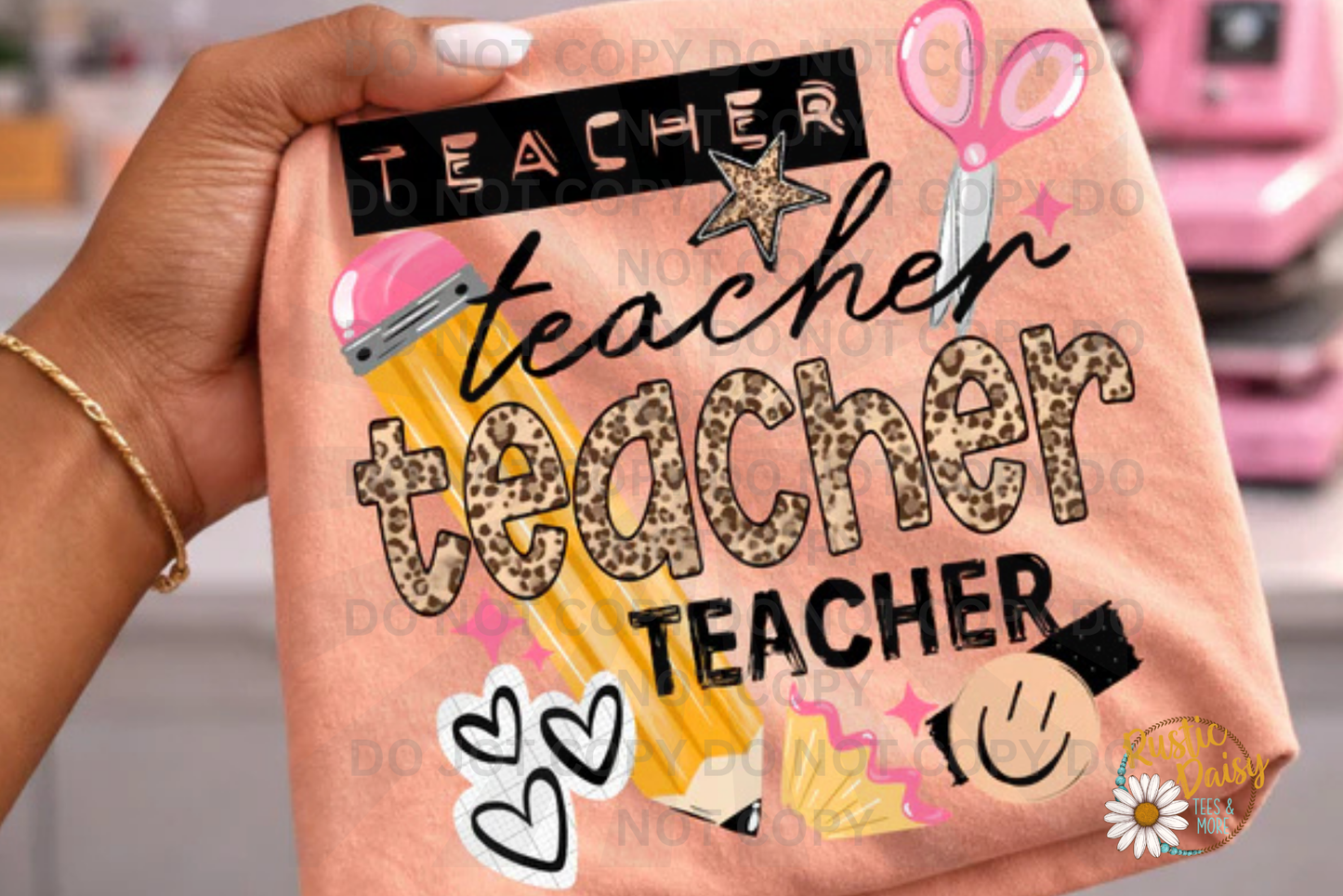Teacher With Pink & Leopard