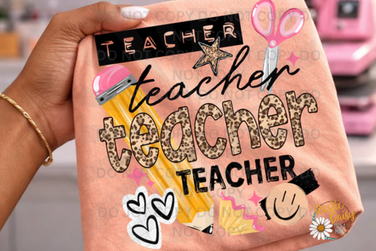Teacher With Pink & Leopard