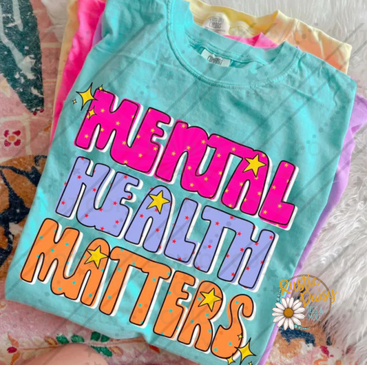 Mental Health Matters (pink, purple & orange)