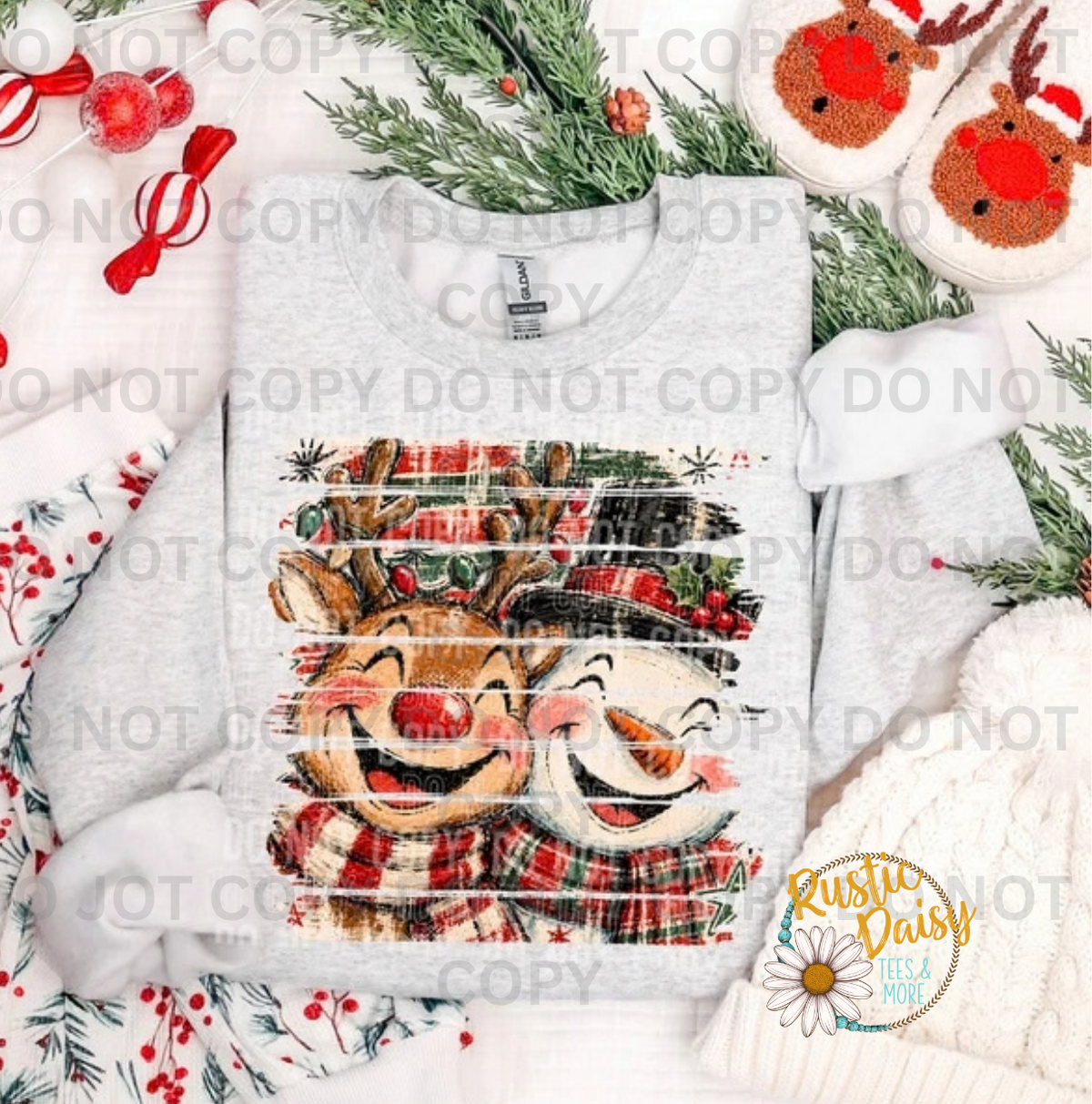 Reindeer & Snowman Brushstrokes