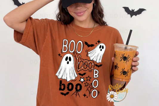 Boo Repeated Collage (Black)