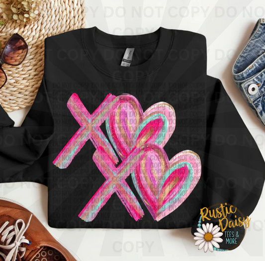 XOXO Brushstrokes Heart Short Sleeve