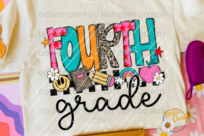 Rainbow & Pink Apple (Grades Pre-K-6th)