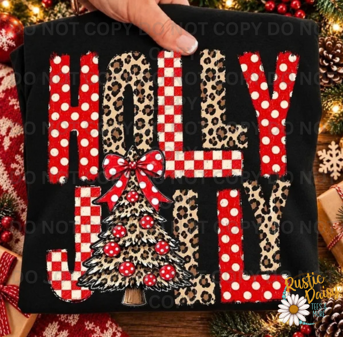 Holly Jolly Leopard Christmas Tree