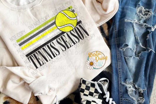 Tennis Season Retro Lines