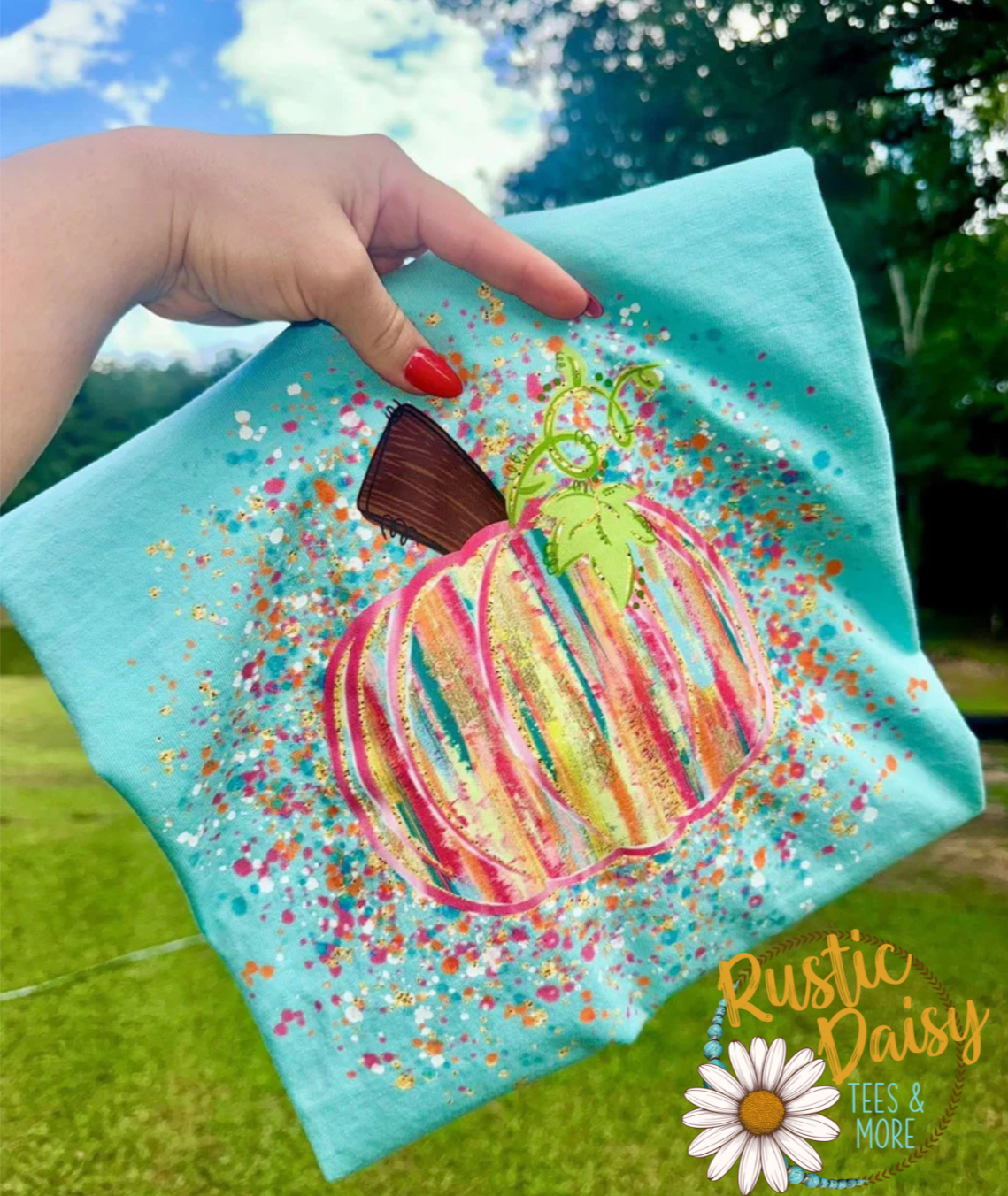 Brushstroke Pumpkin Pink Splatter